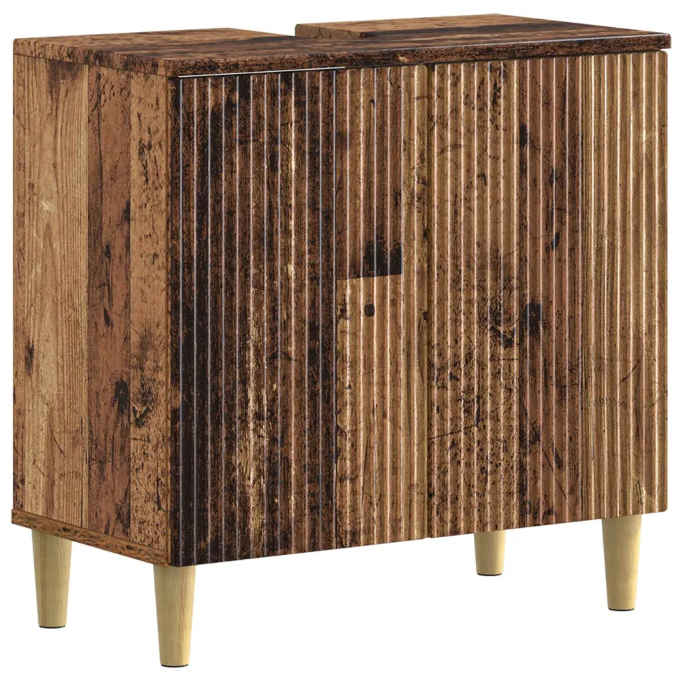 vidaXL Badkamer wastafelkast ARNHEM Oud hout 59,5 x 31,5 x 59 cm bruin, foto 3