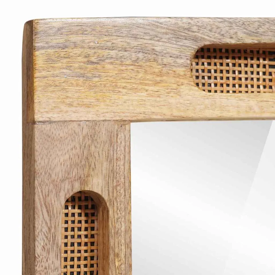 vidaXL Badkamer Spiegel Bruin 50 x 2,5 x 70 cm Massief Mango Hout, foto 4