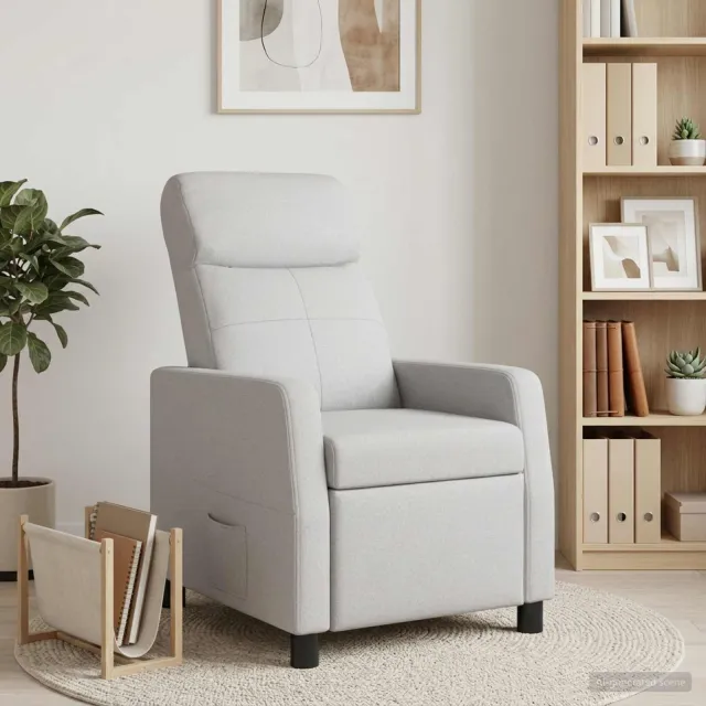 vidaXL Relaxfauteuil Wolkengrijs Stof grijs