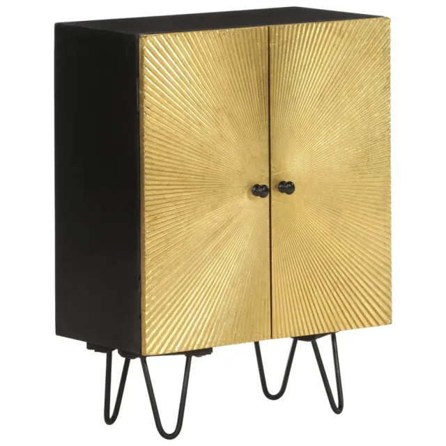 vidaXL Dressoir 55x30x75 cm massief mangohout Goud