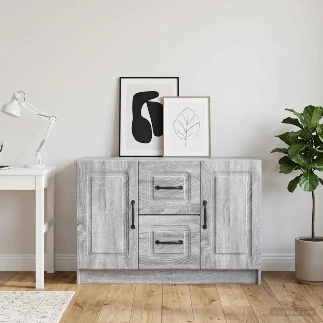 vidaXL Dressoir Grijs sonoma 89 x 34,5 x 57 cm Bewerkt hout, foto 2