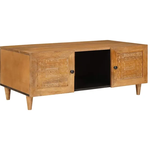 vidaXL Salontafel Licht Bruin 100 x 54 x 40 cm Massief Mango Hout