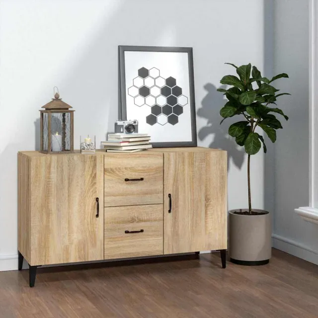 vidaXL Dressoir 100x36x60 cm bewerkt hout sonoma eikenkleurig, foto 2
