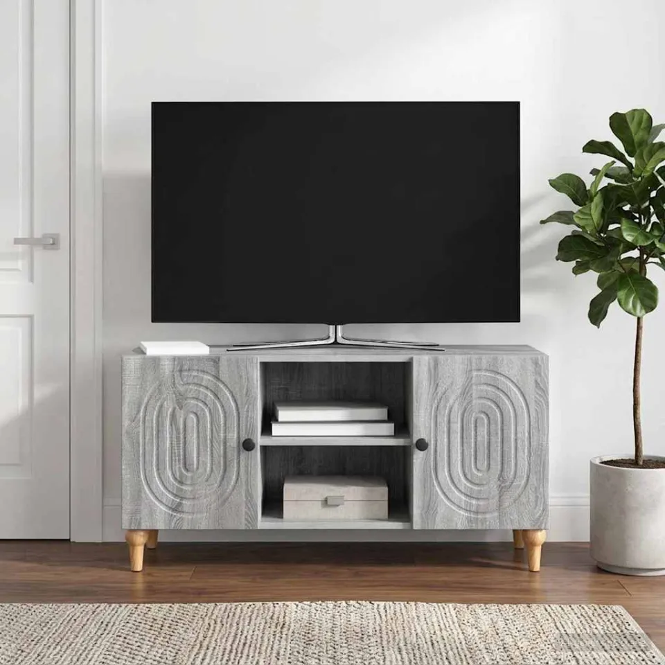 vidaXL TV-kast 102 x 34,5 x 50 cm Grijs sonoma Bewerkt hout, foto 4