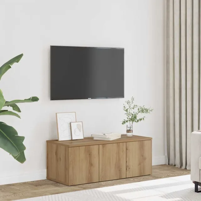 vidaXL Tv-meubel 80x34x30 cm bewerkt hout artisanaal eikenkleur, foto 2