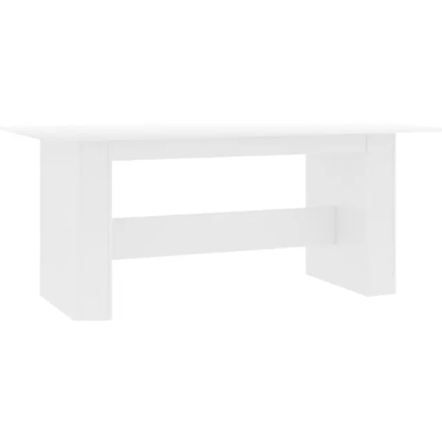 vidaXL Eettafel - 180x90x76 - cm - bewerkt - hout - wit