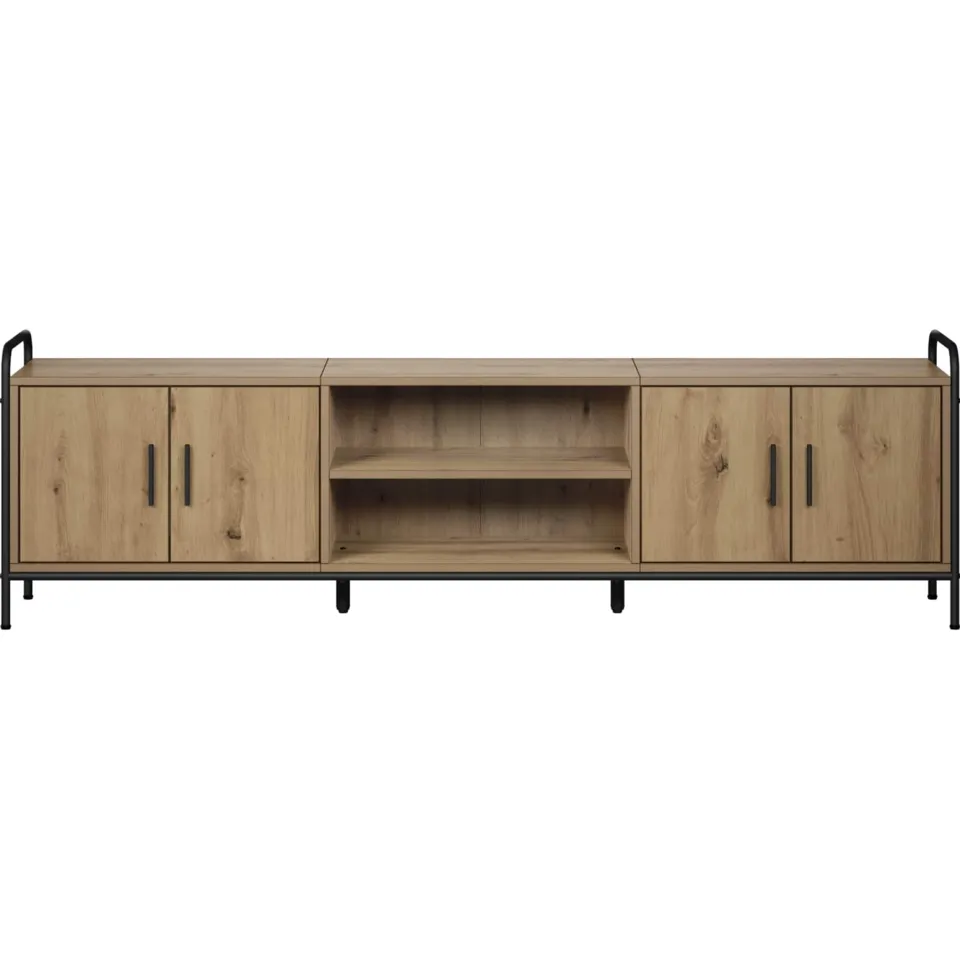 vidaXL Tv-meubel 167,5 x 33 x 50 cm Artisanaal eiken Bewerkt hout, foto 4