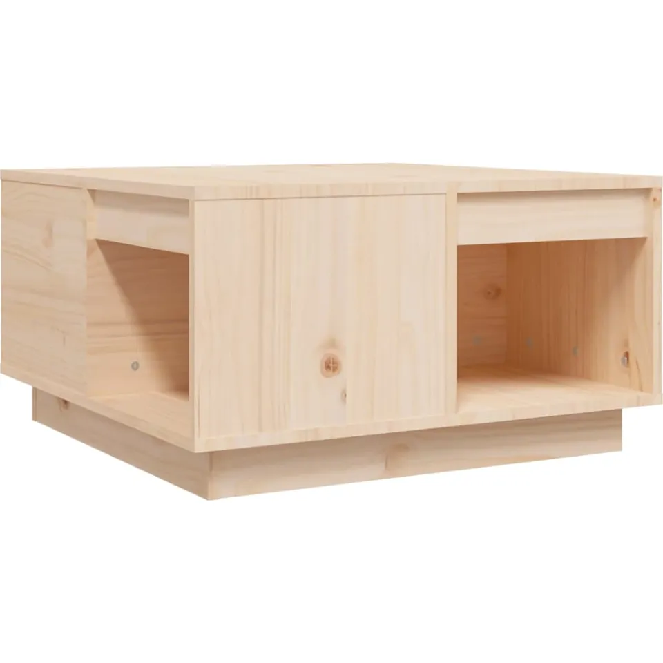 vidaXL Salontafel 60x61x32,5 cm massief grenenhout bruin