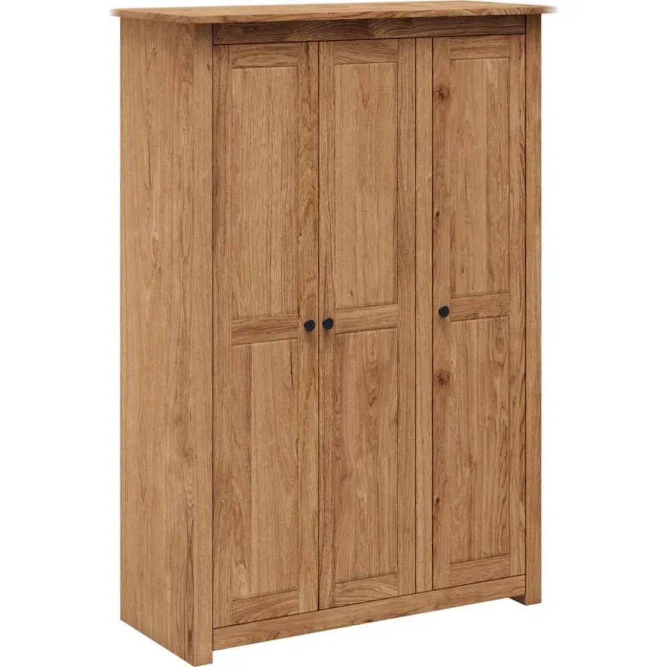 vidaXL Kledingkast 3 deuren Panama Range 118x50x171,5 cm grenenhout bruin, foto 3