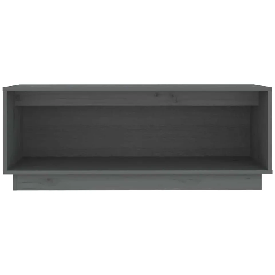 vidaXL Tv-meubel 90x35x35 cm massief grenenhout grijs, foto 4