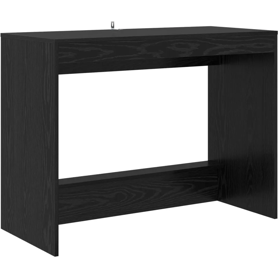 vidaXL Bed Bureau Zwart eiken Bewerkt hout 100 x 45 x 75 cm