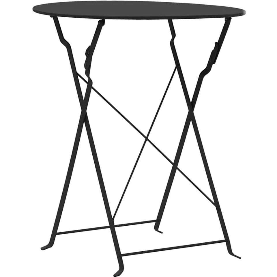 vidaXL 3-delige Bistroset staal zwart, foto 2