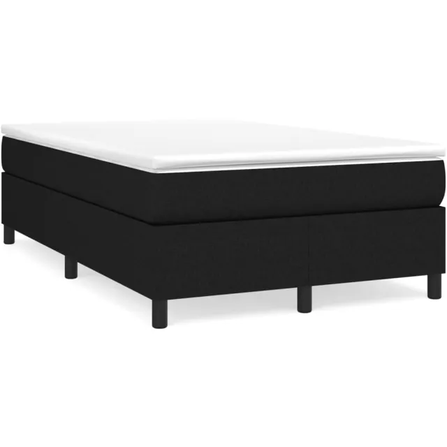 vidaXL Boxspring met matras stof zwart 120x190 cm