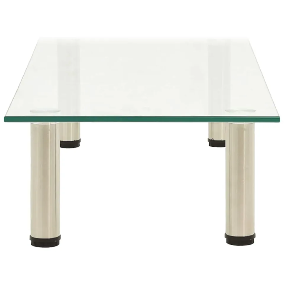 vidaXL Tv-meubel 80x35x17 cm gehard glas transparant transparent, foto 2