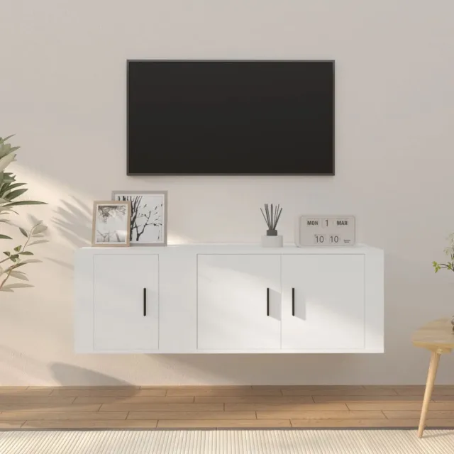 vidaXL 2-delige Tv-meubelset bewerkt hout wit, foto 2