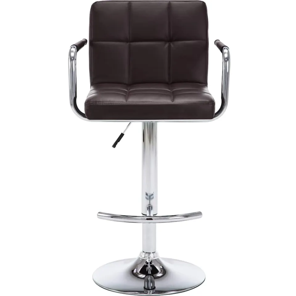 vidaXL Barstoelen 2 st kunstleer bruin, foto 4