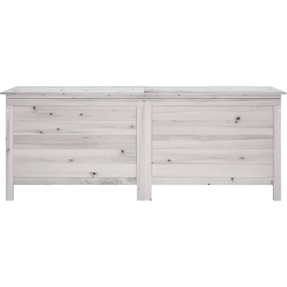 vidaXL Tuinbox 150x50x56,5 cm massief vurenhout wit, foto 4