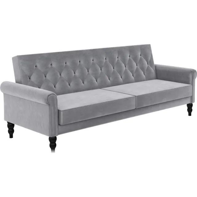 Notio Living Tyne-Slaapbank 3-zits Grey Velvet Grijs