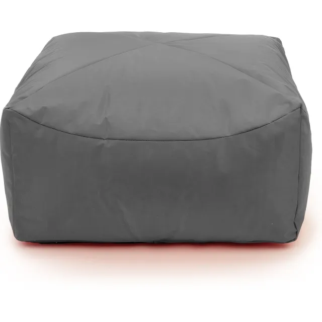 Drop & Sit poef - robuust nylon - grijs - 65x65x35