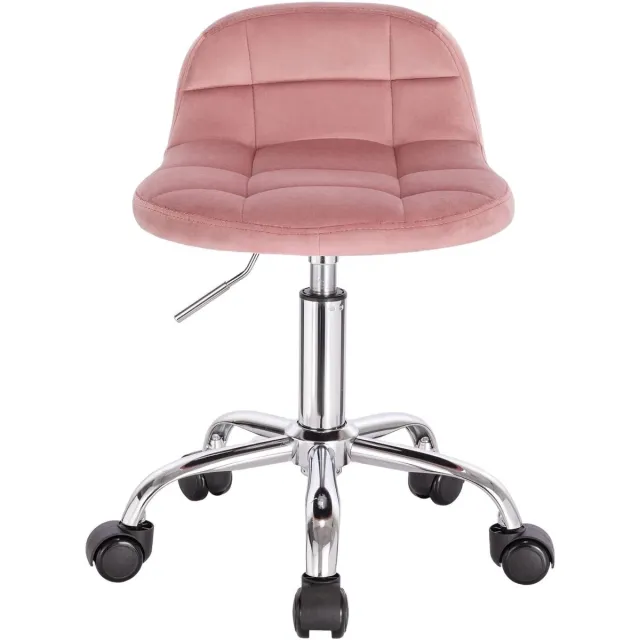 Klarven Bureaustoel Roze - Ergonomisch met Lendensteun, 360° Zwenkbaar - Hoogteverstelbaar, Wieltjes, Draagvermogen 120 kg - Zithoogte H 43-55 cm