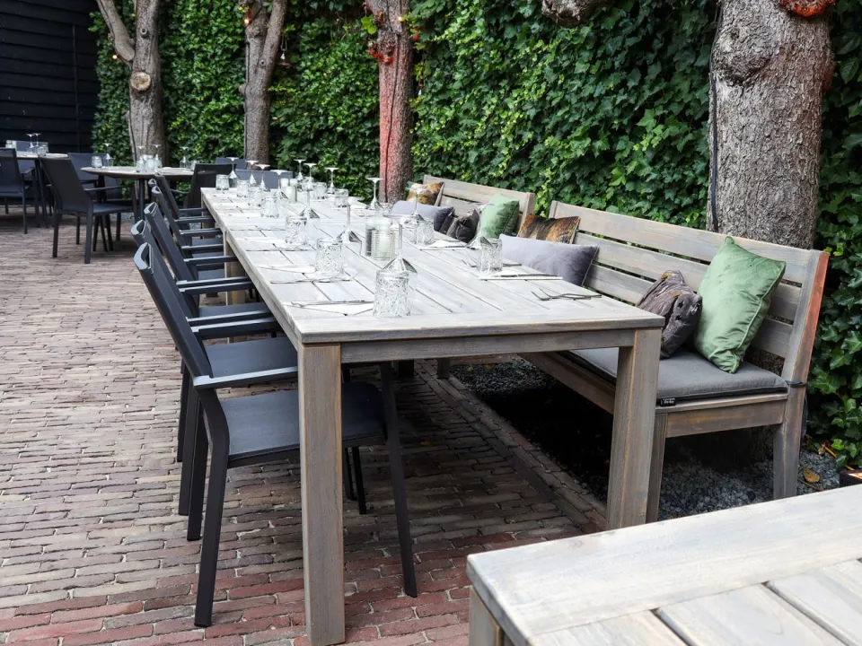 ROUGH Furniture ROUGH-S dining tuinbank 190x45cm bruin, foto 3