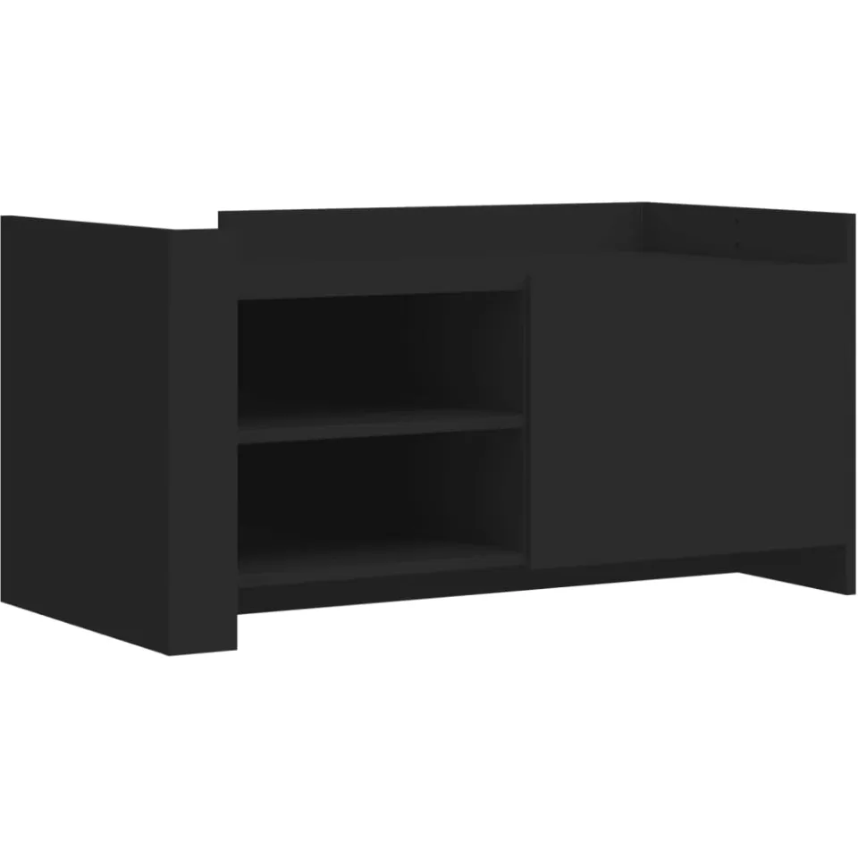 vidaXL Salontafel 100x50x50 cm bewerkt hout zwart, foto 3