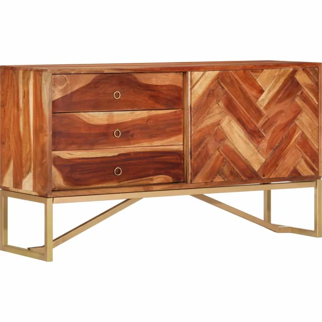 vidaXL Dressoir HoningBruin 160 x 30 x 80 cm Massief Acaciahout
