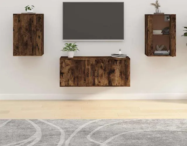 vidaXL Tv-wandmeubels 2 st 40x34,5x60 cm gerookt eikenkleurig, foto 2