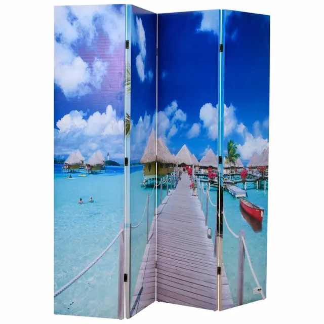 vidaXL Kamerscherm inklapbaar strand 160x170 cm meerkleurig, foto 2
