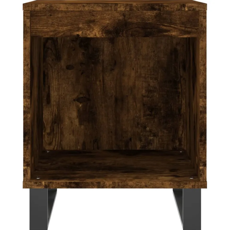 vidaXL Nachtkastjes 2 st 40x35x50 cm bewerkt hout gerookt eikenkleurig, foto 4