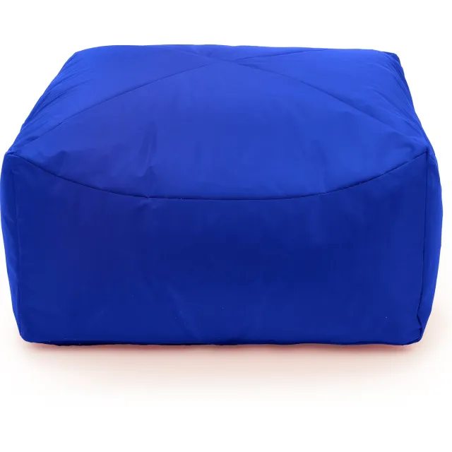 Drop & Sit poef - robuust nylon - kobalt blauw - 65x65x35