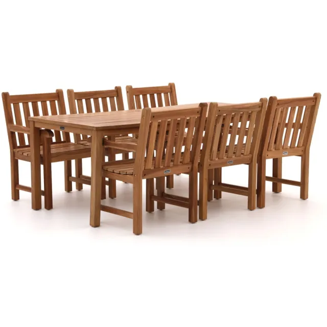 Sunyard Furniture Sunyard Wales/Liverpool 210cm dining tuinset 7-delig Bruin