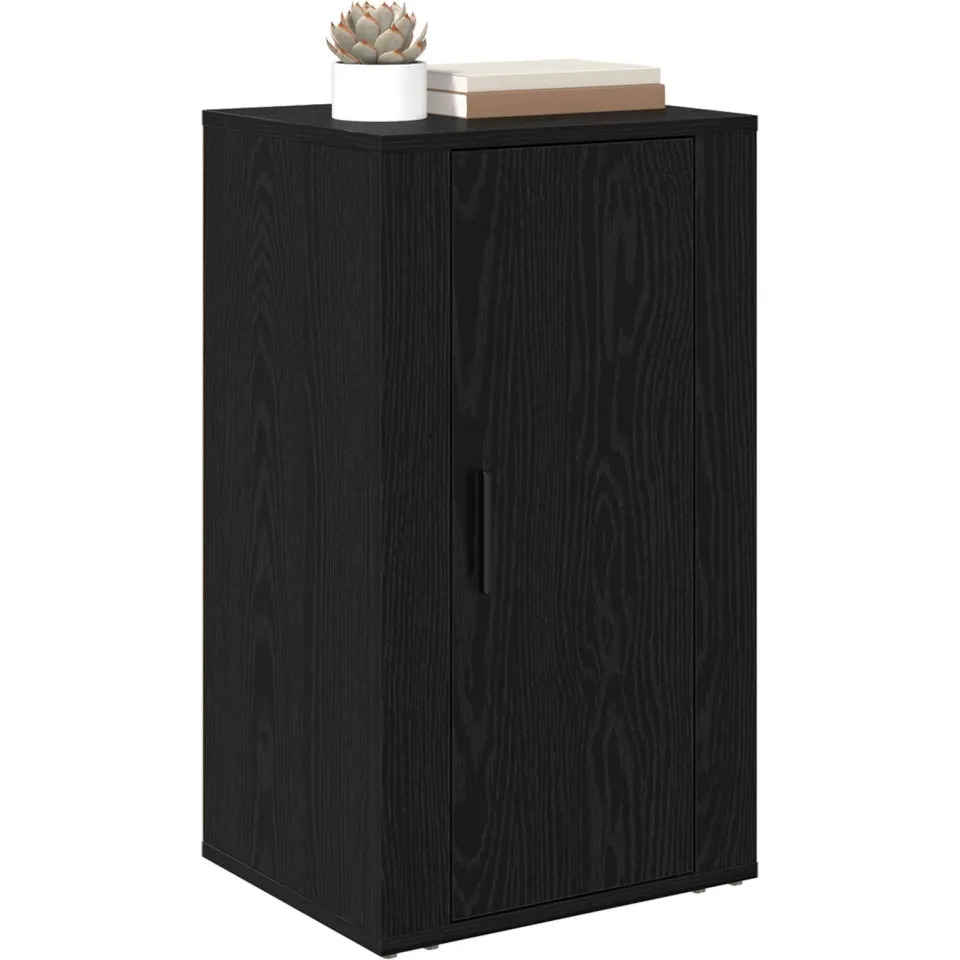 vidaXL Dressoir Zwart Eiken 40 x 33 x 70 cm Bewerkt hout