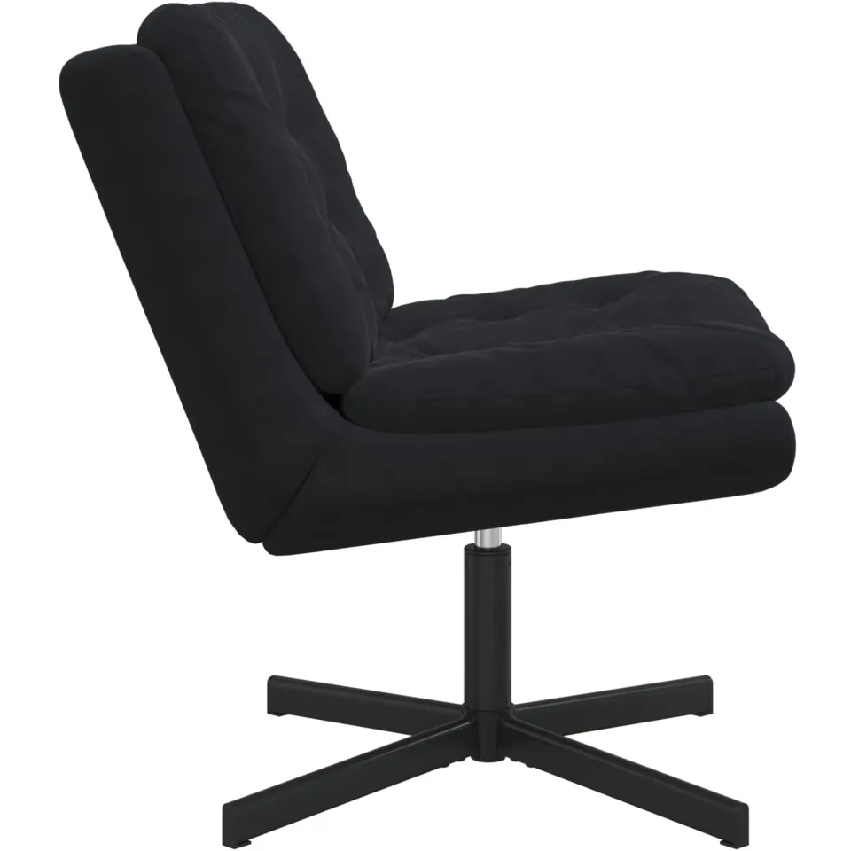 vidaXL Draaibare Relaxstoel Zwart 63 x 75 x 76 cm Fluweel, foto 3