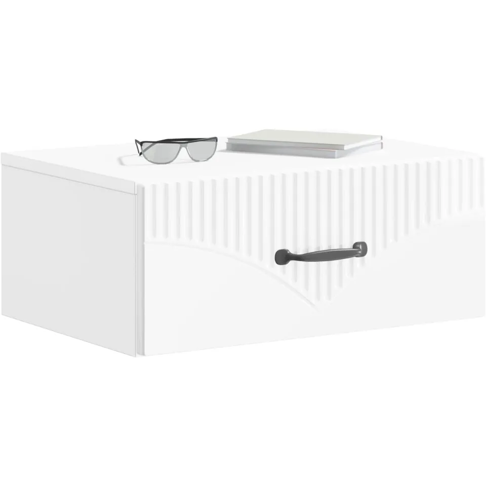 vidaXL Wandbeugel Bedkast 2 st Hoogglans Wit 49 x 34,5 x 20 cm, foto 2