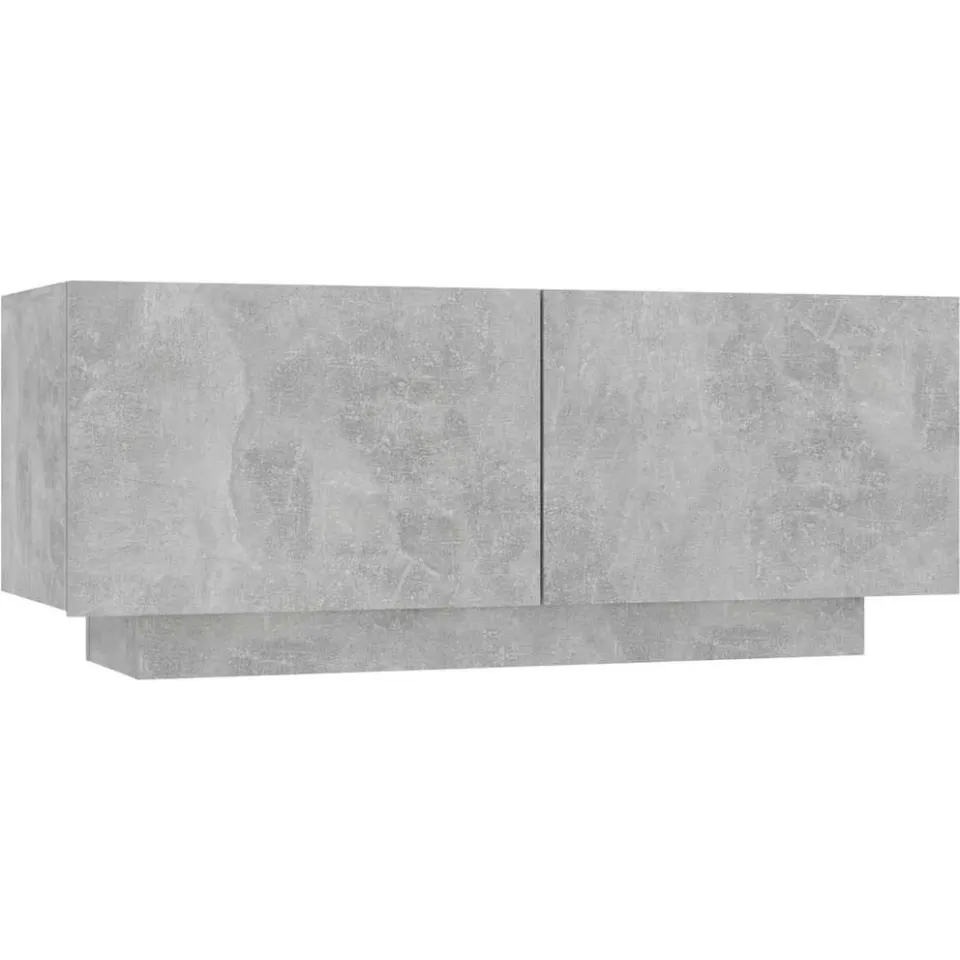 vidaXL Nachtkastje 100x35x40 cm bewerkt hout betongrijs