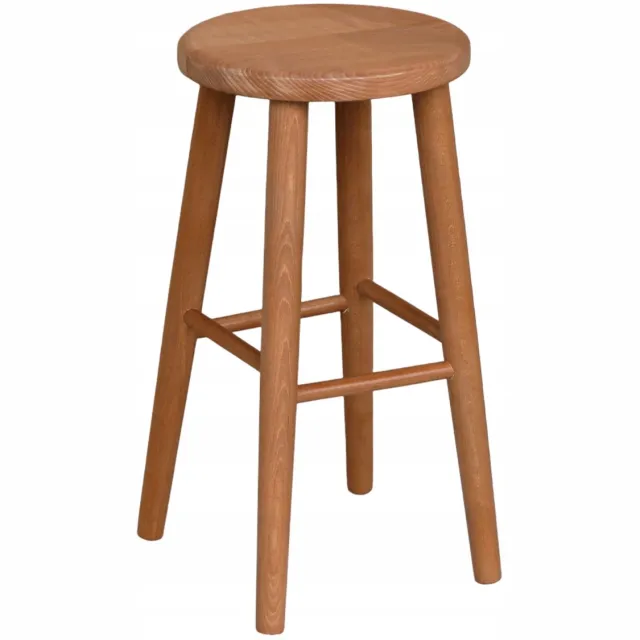 Metdrew Houten Barkruk 61cm - Massief Beuken - Olfkleurig oak