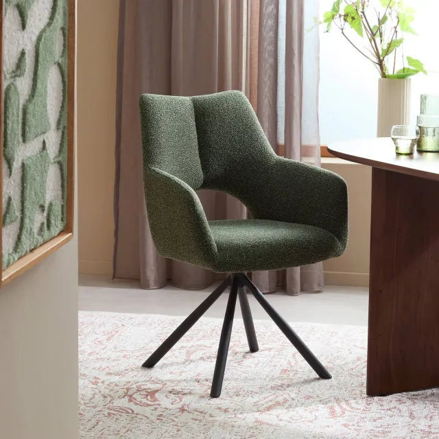 NOUS Living Ava eetkamerstoel groen, foto 2
