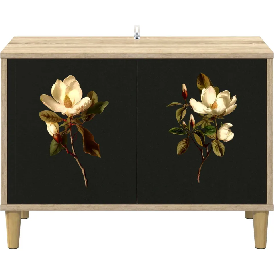 vidaXL Tv-meubel BREMEN 69 x 33 x 50 cm Sonoma Bewerkt hout bruin, foto 4