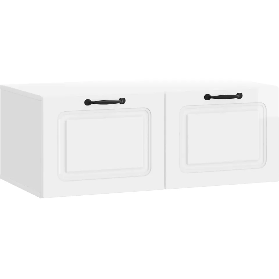 vidaXL Wandbeugel TV-kast Hoogglans Wit 78,5 x 41 x 30 cm Bewerkt hout, foto 3