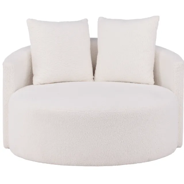 Nest living Kathleen loveseat teddystof wit