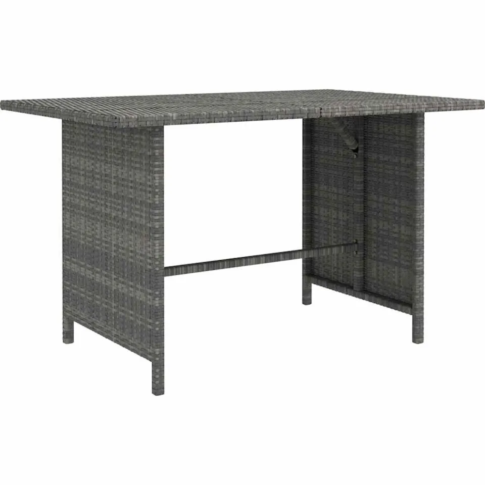 vidaXL 9-delige Loungeset met kussens poly rattan grijs, foto 2