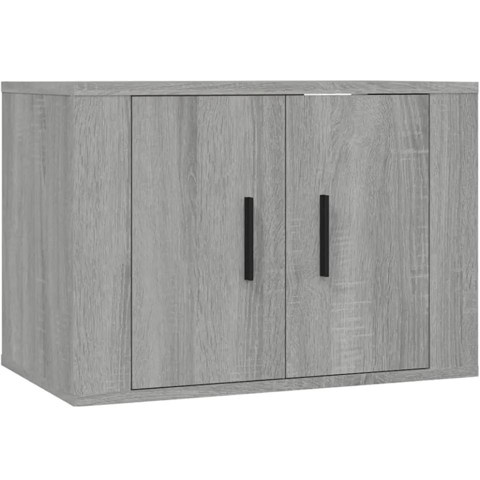 vidaXL Tv-wandmeubels 3 st 57x34,5x40 cm grijs sonoma eikenkleurig