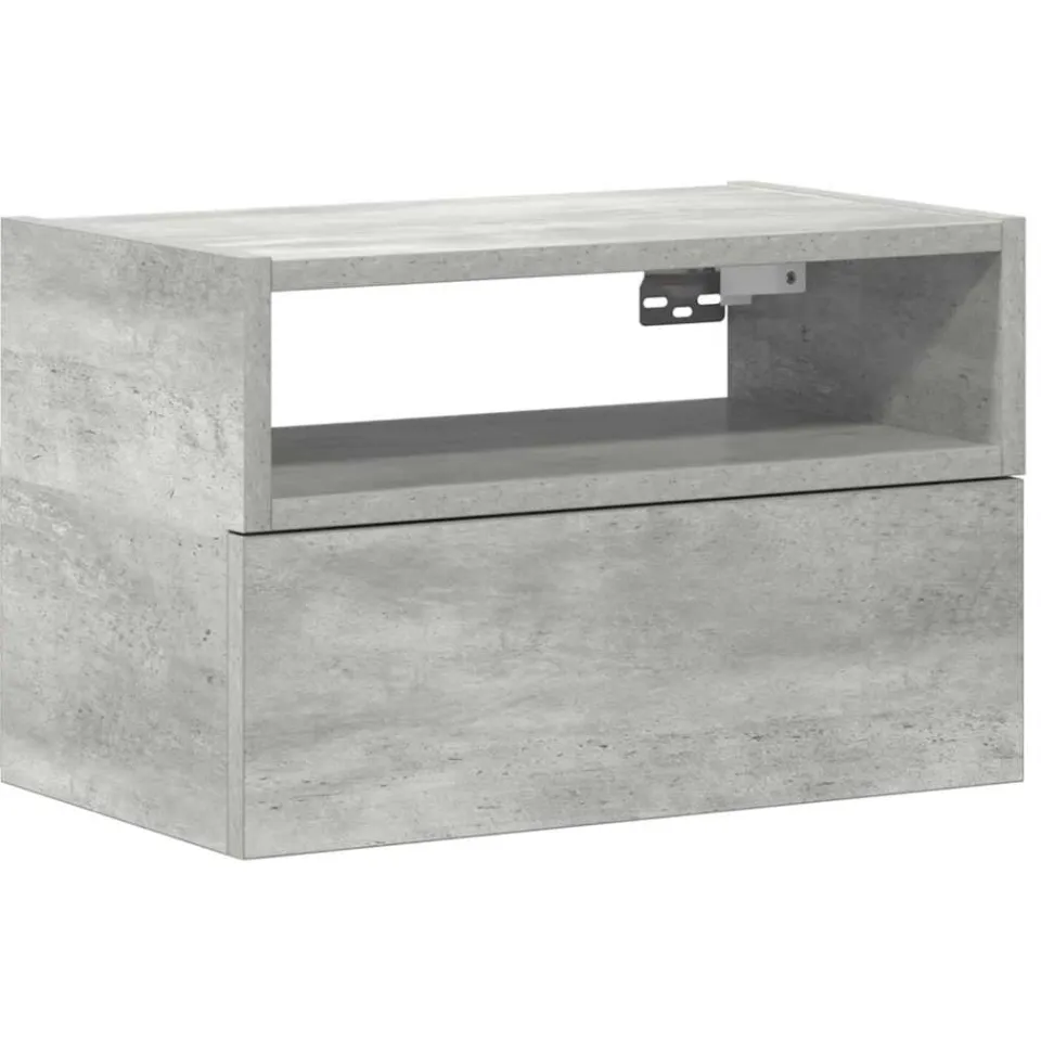 vidaXL Nachtkastje wandgemonteerd 45x26x28,5 cm betongrijs grijs, foto 3