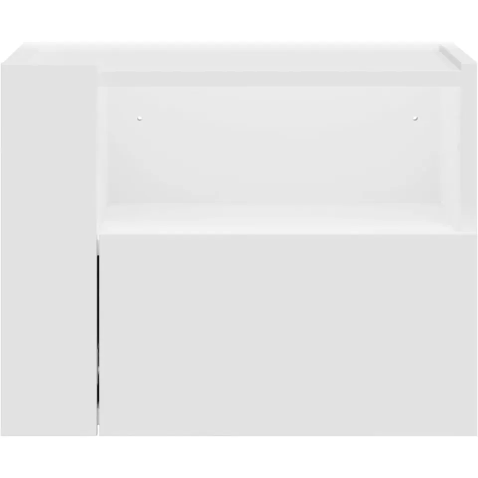 vidaXL Nachtkastjes 2 st wandgemonteerd 45x30x35 cm wit, foto 2