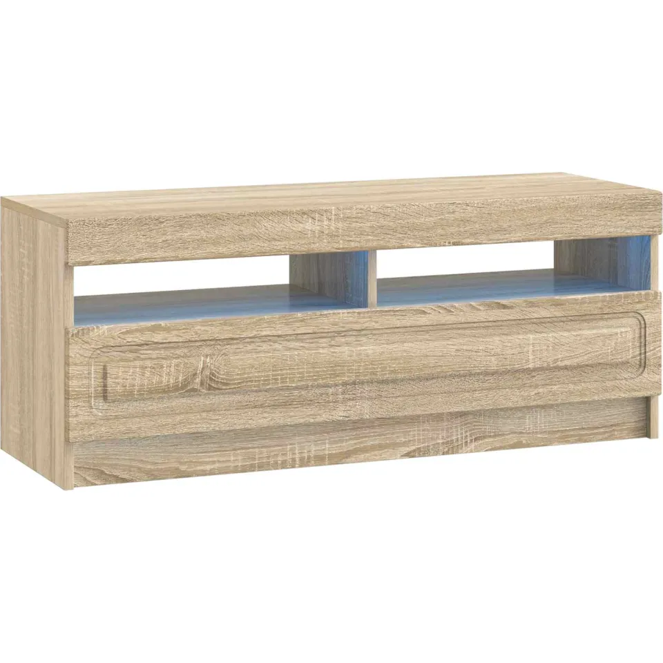 vidaXL LED tv-meubel Sonoma Eiken Bewerkt hout Bruin