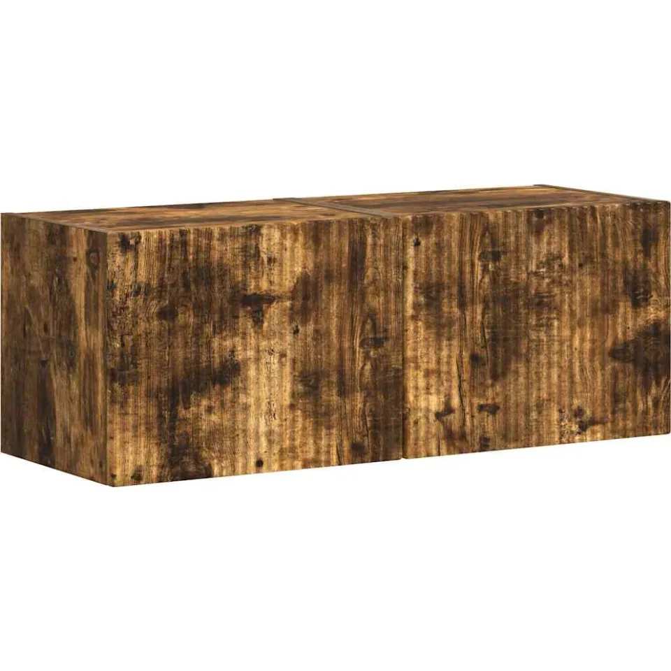 vidaXL TV Wandkast 2 st Gerookt eiken Bewerkt hout, foto 3