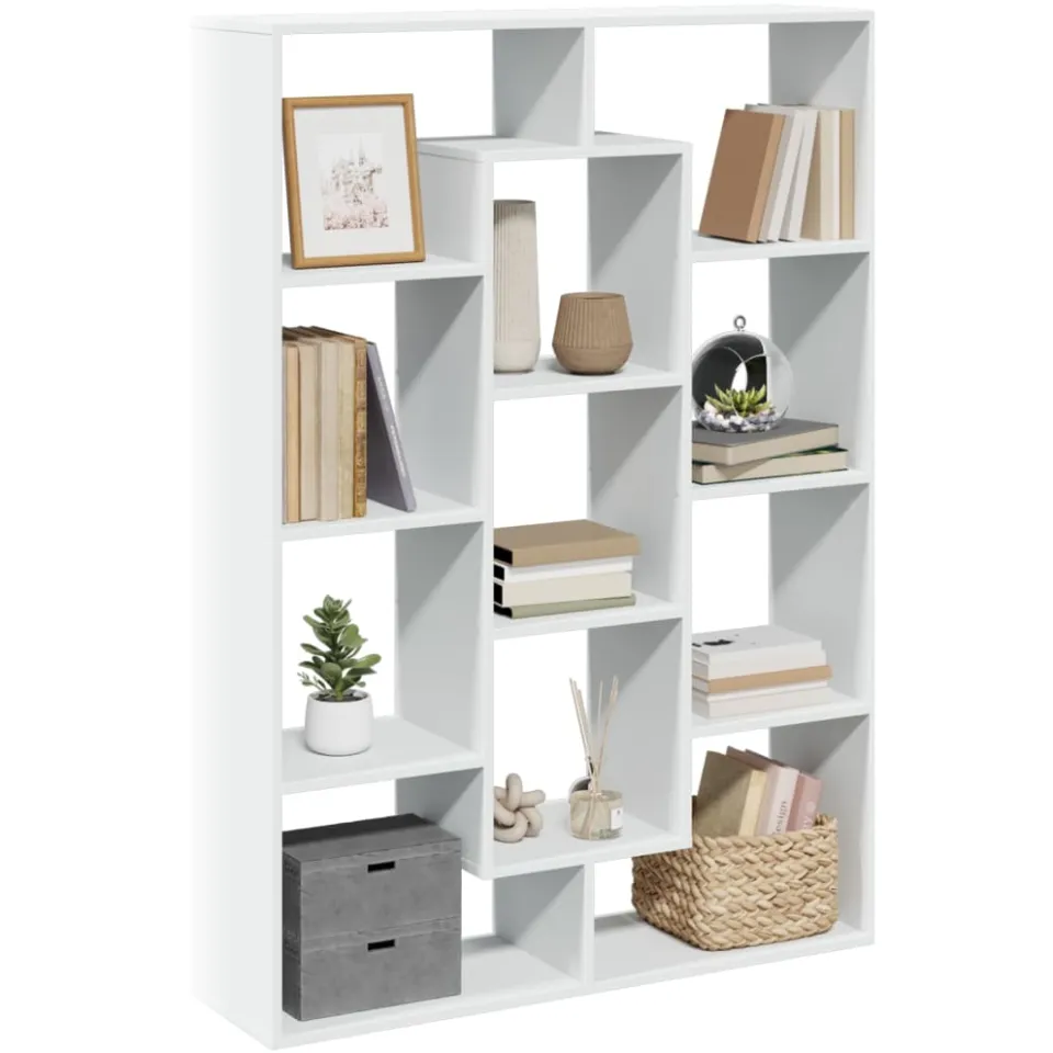 vidaXL Boekenkast 102x29x143 cm bewerkt hout wit, foto 3