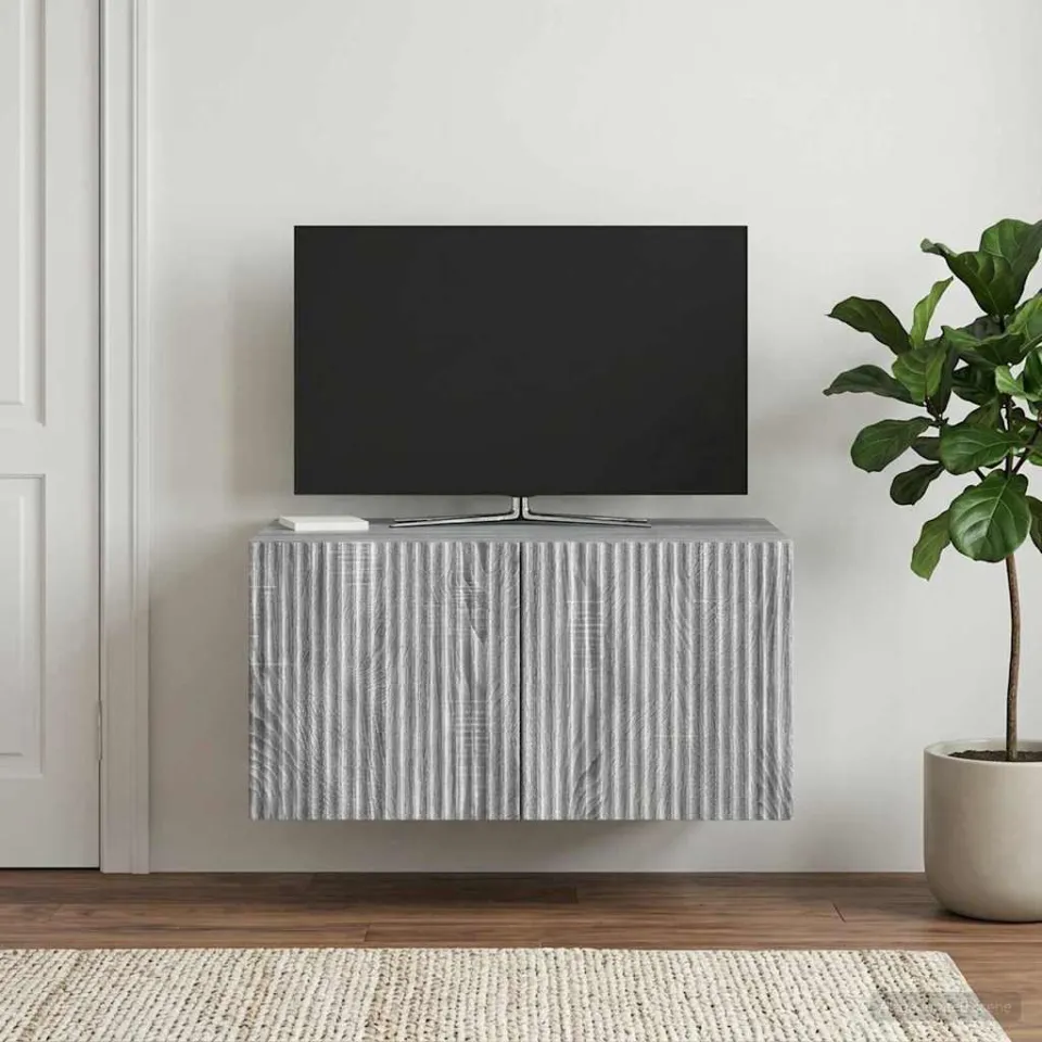 vidaXL Wandbeugel TV-kast 59,5 x 41 x 30 cm Grijs sonoma Bewerkt hout, foto 4