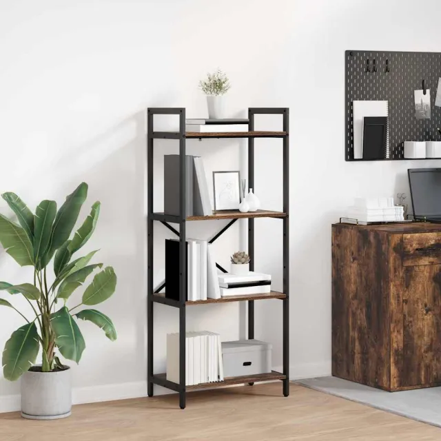 vidaXL Boekenkast 4-laags 56 x 34 x 133,5 cm Bewerkt hout bruin, foto 2